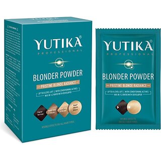 Yutika Professional Blonder Powder, 60gm (Pack of 1) , Light Blue