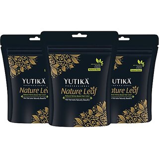 Yutika Professional Nature Leaf Henna Based Hair Color Natural Black With Henna Herbs , Black
