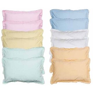 Global Gifts Plain Pillows Cover (Pack Of 12, 48 Cm*68 Cm, Multicolor) multicolor