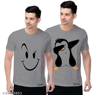 Best Men ENUX MEN PRINTED GREY HALF SLEEVE TSHIRT PACK OF 2 (Pack of 2) 2026 at ShopCircuit | ON