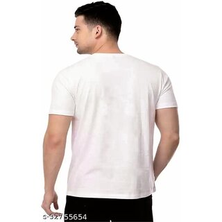 New Men Enux Men Printed White Half Sleeve Tshirt 2026 at ShopCircuit | ONDC