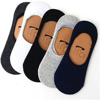 Eastern Club Premium Cotton Loafer Socks with Anti-Slip Silicon - Pack of 5 for Men and Women (multi-colour socks) - Socks | Buy online on ZillyBuy