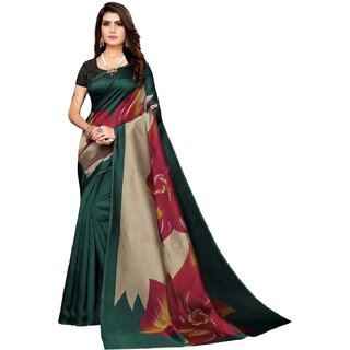 Svb Green Printed Mysore Silk With Blouse Saree - Sarees | Buy online on ZillyBuy