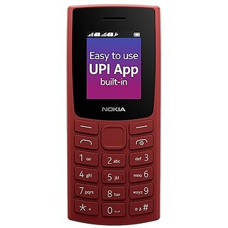 Nokia 106 with Built-in UPI Payment (Single Sim 1000 mAh Battery, 1.8 Inch Display, RED) - Mobile Phone | Buy online on ZillyBuy