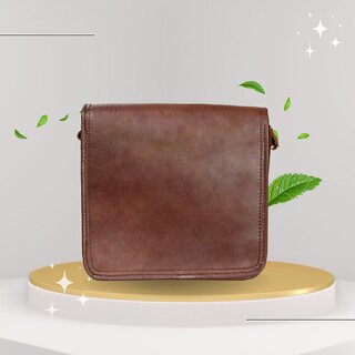 Brown Leather Messenger Bag  Side Leather Bag - Handbags | Buy online on ZillyBuy