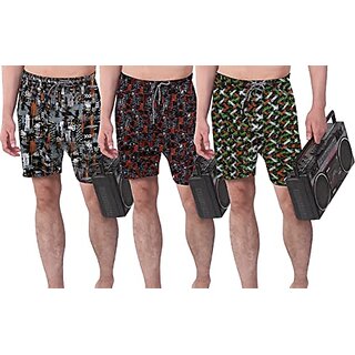 U-Light Men Stylish Shorts | Burmuda For Mens Multicolored Combo Pack Of 3 - Shorts | Buy online on ZillyBuy