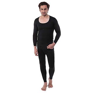 u light men warmy deep neck thermal set for winter top and bottom wear men thermal wear full set