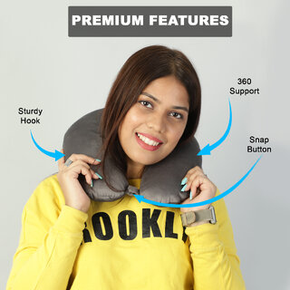 Flipon Travel Pillow Car Head Rest, Ergonomic Neck Pillow for Neck and Cervical Pain Relief