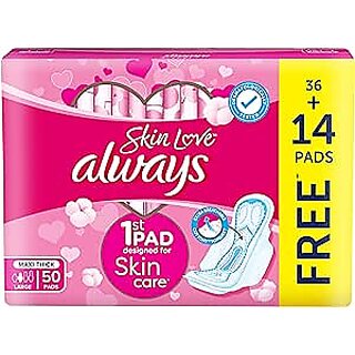 Always Breathable Soft Maxi Thick Large Sanitary Pads with Wings 50pcs