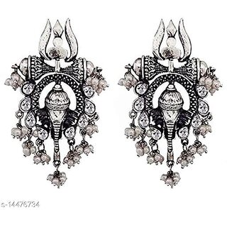 twinkling fusion oxidised earrings for women