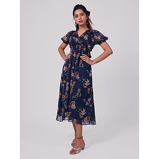 Radprix Women Fit And Flare Multicolor Dress