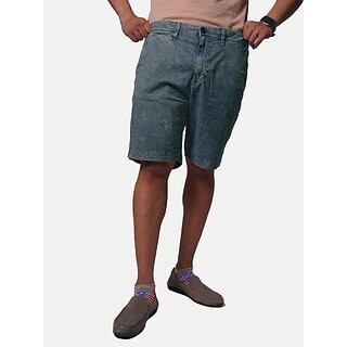 Radprix Solid Men Dark Blue Casual Shorts