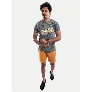 Radprix Solid Men Yellow Casual Shorts