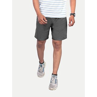 Radprix Solid Men Black Casual Shorts