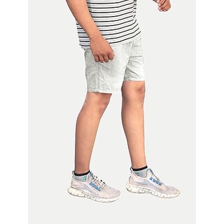 Radprix Solid Men White Casual Shorts
