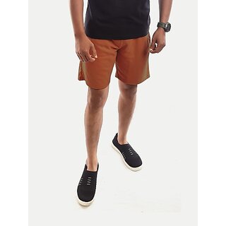 Radprix Solid Men Red Basic Shorts