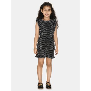 kids cave striped girls jumpsuit