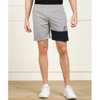 Slagen Self Design Men Grey Sports Shorts - Shorts | Buy online on ZillyBuy