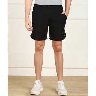 Slagen Solid Men Black Sports Shorts - Shorts | Buy online on ZillyBuy