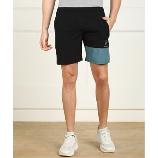 Slagen Self Design Men Black Sports Shorts - Shorts | Buy online on ZillyBuy