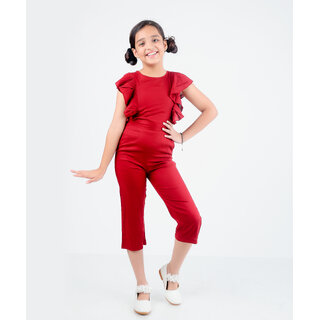 Elegant Data - Not - Present Kids Cave Solid Girls Jumpsuit 2026 at ShopCircuit | ONDC