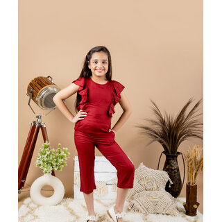Elegant Data - Not - Present Kids Cave Solid Girls Jumpsuit 2026 at ShopCircuit | ONDC