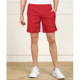 Slagen Solid Men Red Sports Shorts - Shorts | Buy online on ZillyBuy