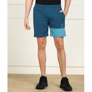 Slagen Self Design Men Blue Sports Shorts - Shorts | Buy online on ZillyBuy