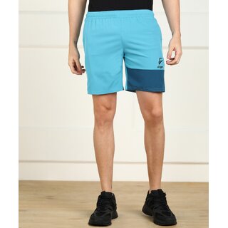 Slagen Self Design Men Blue Sports Shorts - Shorts | Buy online on ZillyBuy