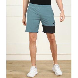 Slagen Self Design Men Blue Sports Shorts - Shorts | Buy online on ZillyBuy