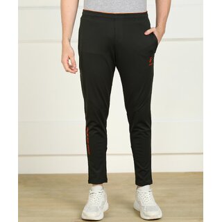 slagen solid men green track pants