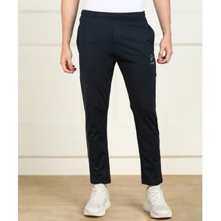slagen solid men blue track pants