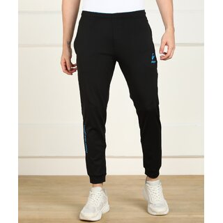 slagen printed men black track pants