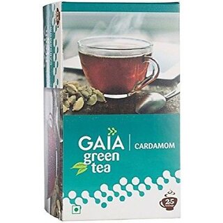 GAIA Green Tea Elaichi Green Tea Bags Box (25 Bags)
