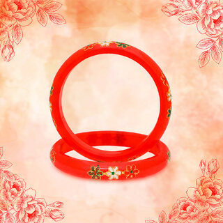 LUV FASHION Red plastic Designer Bangles - Bangles & Bracelets | Buy online on ZillyBuy
