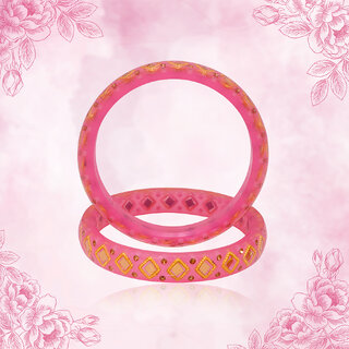 LUV FASHION Pink plastic Designer Bangles - Bangles & Bracelets | Buy online on ZillyBuy
