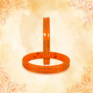 LUV FASHION Orange plastic Designer Bangles - Bangles & Bracelets | Buy online on ZillyBuy