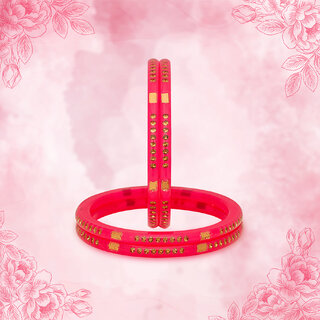 LUV FASHION Magenta plastic Designer Bangles - Bangles & Bracelets | Buy online on ZillyBuy