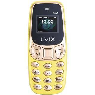 Livix L200 (Dual SIM, 0.66 Inch Display, 800 mAh Battery, Yellow) - Mobile Phone | Buy online on ZillyBuy