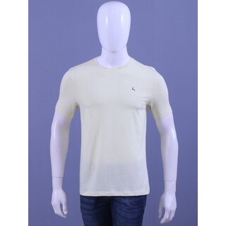 Redline Men's Lt.Yellow Mel S/J Crew Neck T-Shirt
