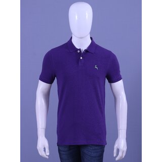 REDLINE MENS PURPLE EMBROIDERED POLO T-SHIRTS