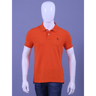 REDLINE MENS ORANGE  EMBROIDERED POLO T-SHIRTS