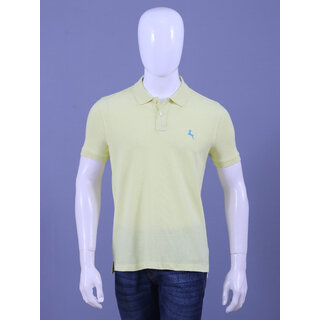 REDLINE MENS LIGHT YELLOW EMBROIDERED POLO T-SHIRTS