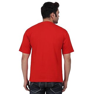 Chic Men JAGTEREHO Men's Oversized Cotton T-Shirt with Half Sleeves in Fiery Black || Need More 