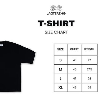 Chic Men JAGTEREHO Men's Oversized Cotton T-Shirt with Half Sleeves in Fiery Black || Need More 