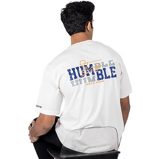 Elegant Men JAGTEREHO Men's Oversized Round Neck Half Sleeve Cotton T-Shirt White 2026 at ShopCi