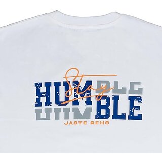 Elegant Men JAGTEREHO Men's Oversized Round Neck Half Sleeve Cotton T-Shirt White 2026 at ShopCi