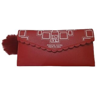 Clutch Wallet Purse For Womens And Girls  Ladies Purse  Money Card Holders Pu Leather Purse (Red) - Handbags | Buy online on ZillyBuy