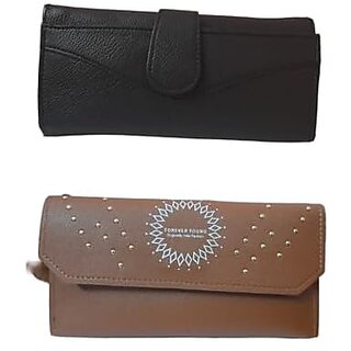 Ladies Purse Women And Girls Wallet  Combo Pack - Multicolor (Black) - Handbags | Buy online on ZillyBuy
