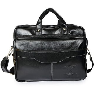 Laik Genuine Leather Laptop Bag For Men - Office Bag Messenger Bag (Black, 12 L)